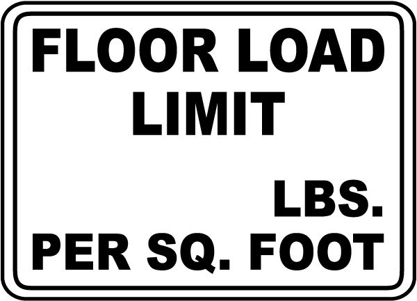 Csucu8375289 Floor Load Limit Sign & Labels