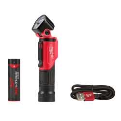 Mlw2113-21 Usb Rechargeable Pivoting Flashlight With Redlithium Usb Battery Kit