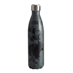 Mstwb25gray 25 Oz Stainless Steel Water Bottle With Graphics, Gray