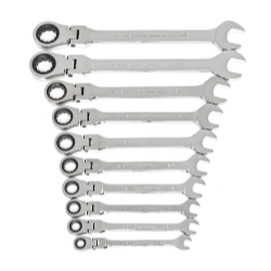 Kdt85893 Sae Flex-head Ratcheting Combination Wrench - 10 Piece