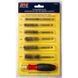 Ipa8080d Bore Brush Assortment With Driver Handle - 6 Piece