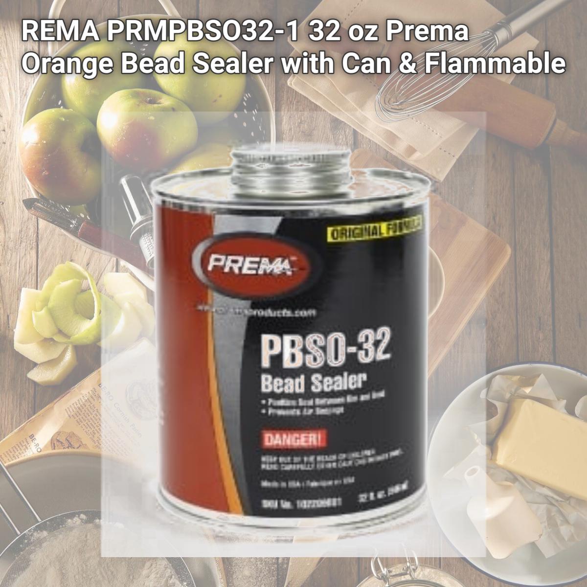 Picture of REMA PRMPBSO32-1 32 oz Prema Orange Bead Sealer with Can & Flammable