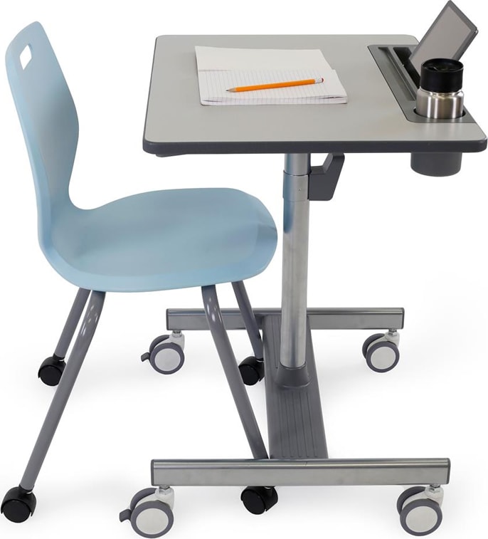 Ergotron Desk 24-715-057 Learnfit Se2 Mobile Student Desk, Medium Gray