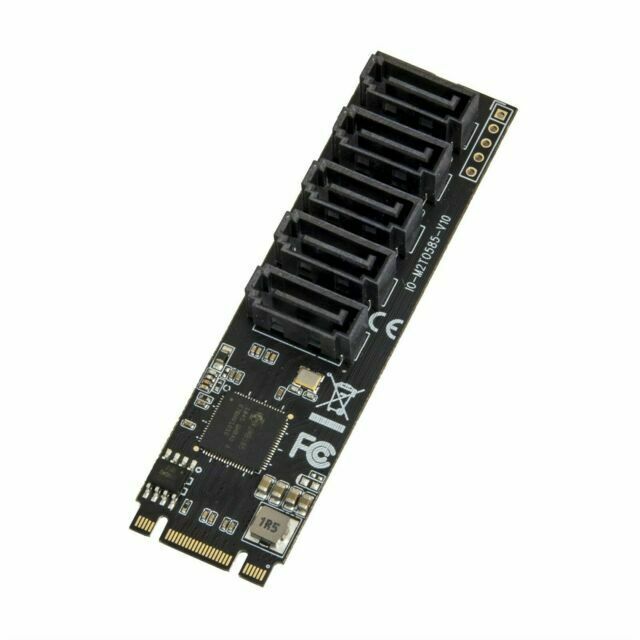 UPC 857426008345 product image for SI-ADA40141 5 Port Non-RAID SATA III 6Gbps to M.2 B Plus M Key Adapter PCI-e 3.0 | upcitemdb.com