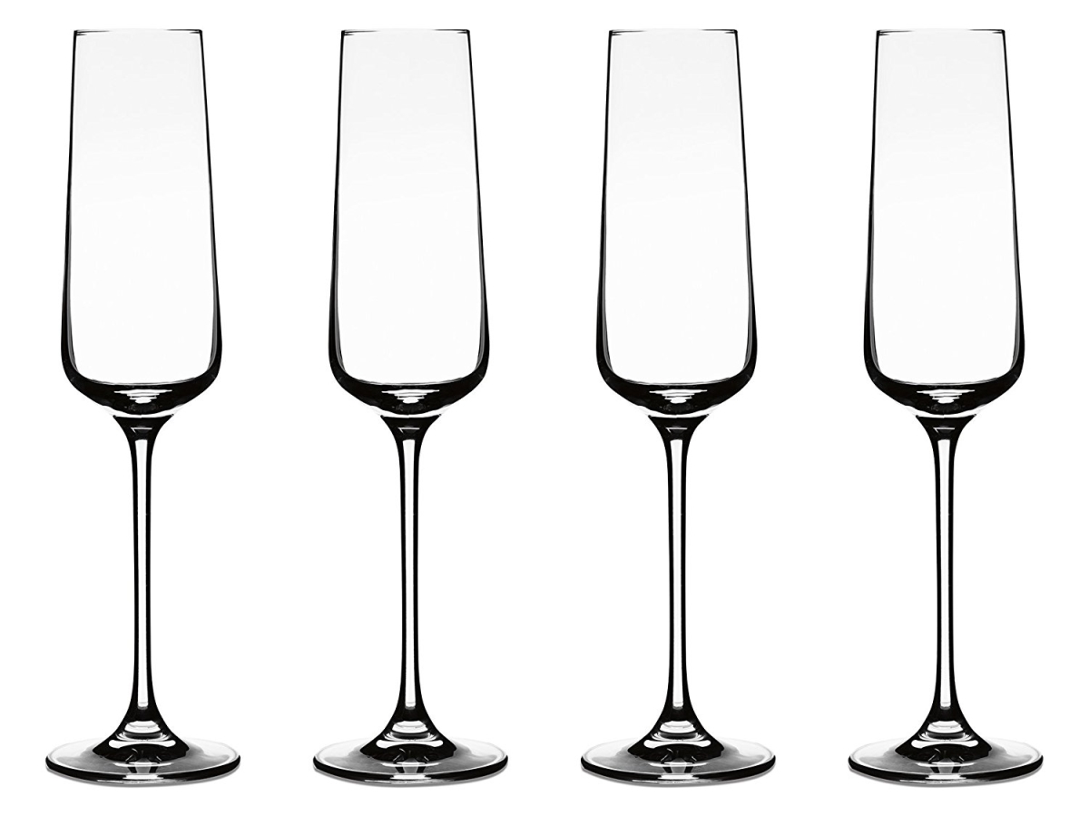 , 4 Vivre Champange Flute Glassware Set Of 4