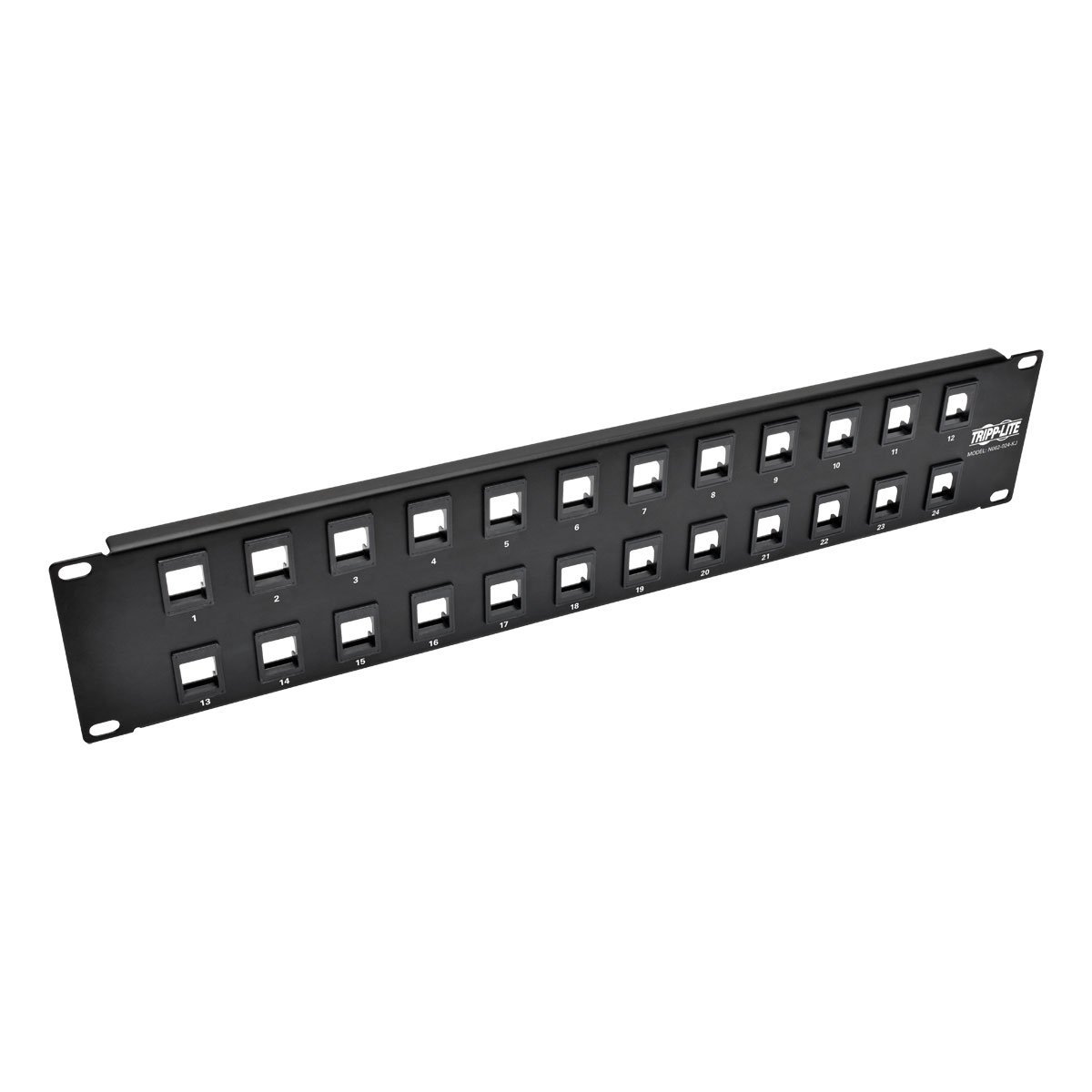 Tripp Lite N062-024-KJ 24-Port Keystone Blank Patch Panel RJ45 USB HDMI Cat5e Cat6 Tripp Lite N062-024-KJ 24-Port Keystone Blank Patch Panel RJ45 USB HDMI Cat5e Cat6
