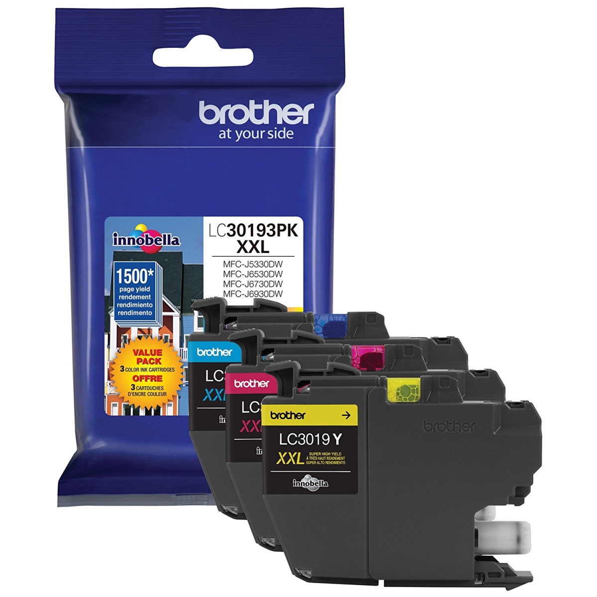 Brother International LC30193PK Super High Yield XXL Cartridges - Pack of 3