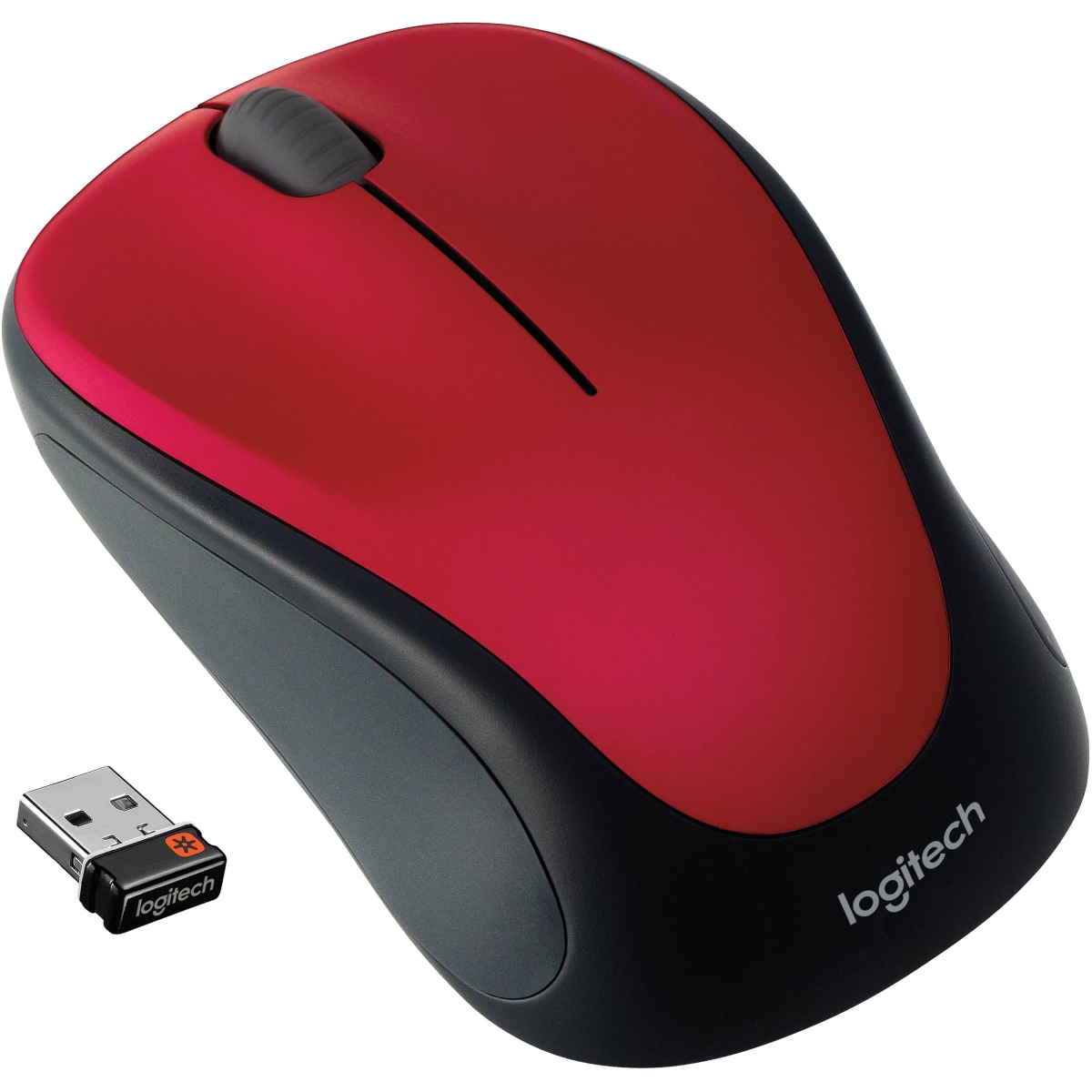 Logitech 910-002893 High-Def Tracking Wireless Mouse for M317 - Red & Black
