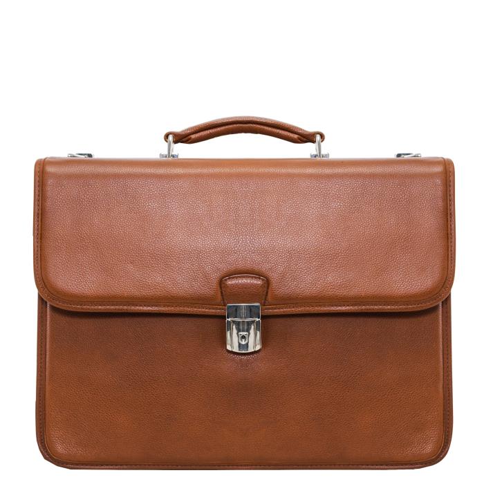Mcklein 4t8111 15.4 In. Ashburn Leather Double Compartment Laptop Briefcase