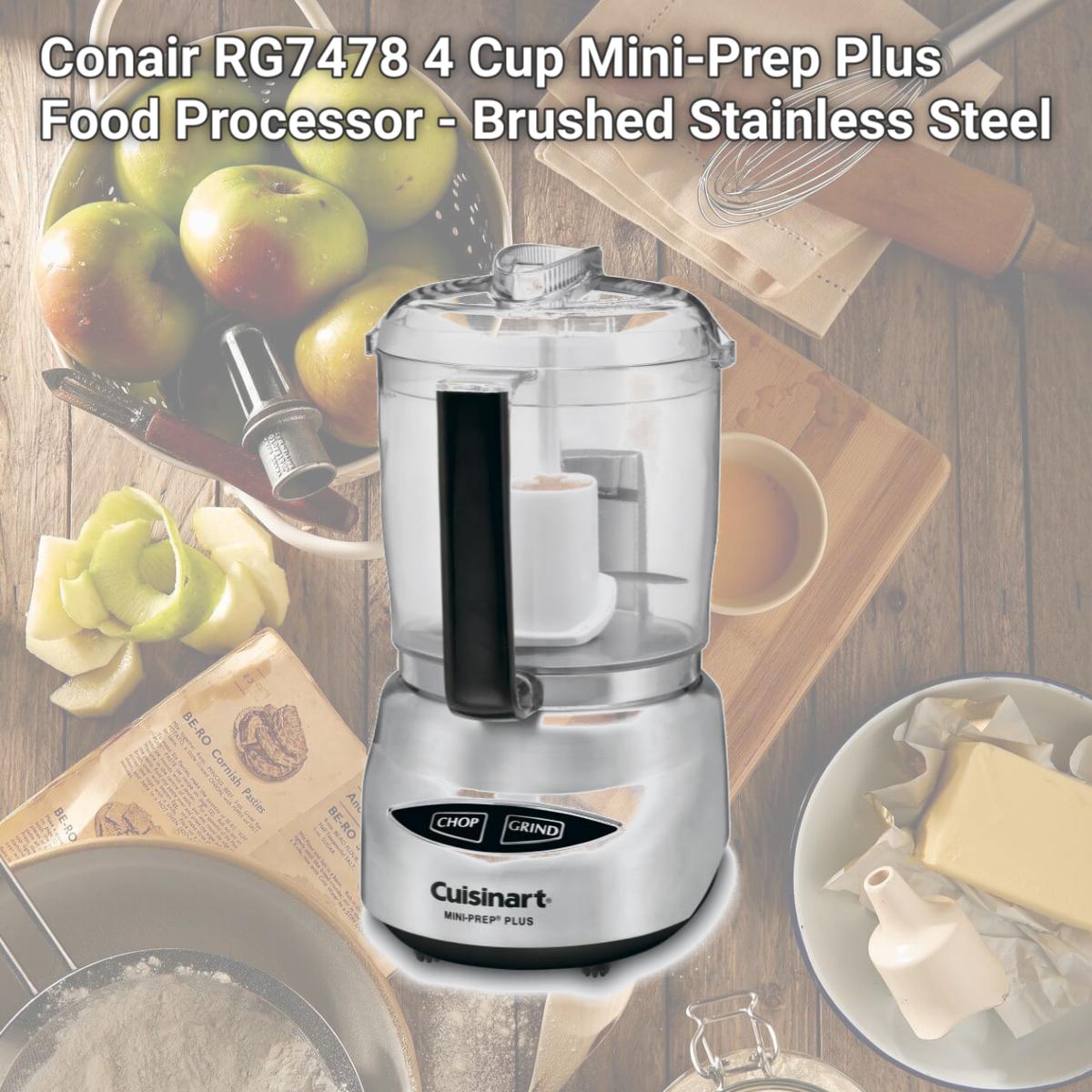 Picture of Conair RG7478 4 Cup Mini-Prep Plus Food Processor - Brushed Stainless Steel