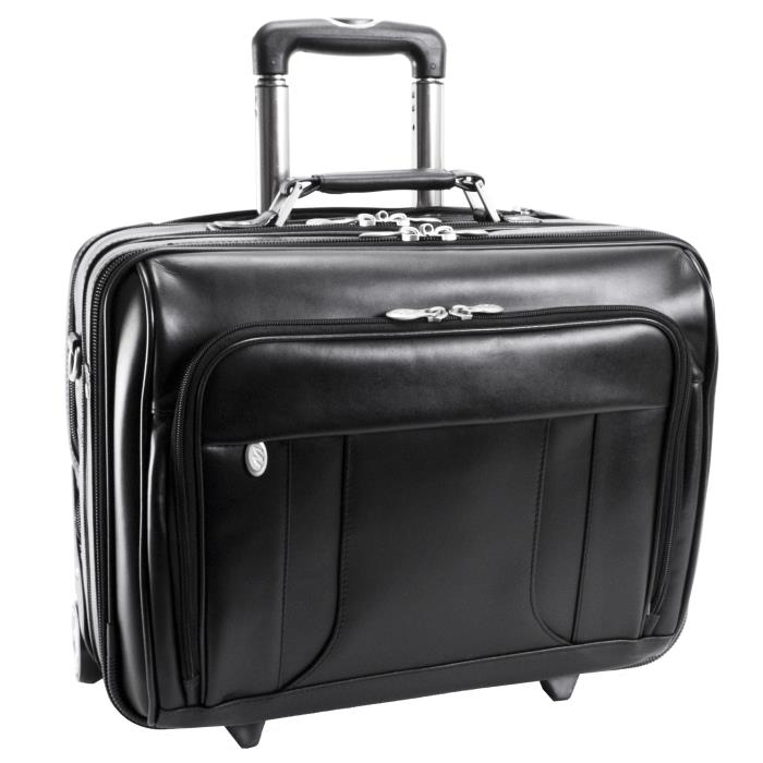 Mcklein 4t9997 15.6 In. Lasalle Leather Wheeled Laptop Overnight With Removable Briefcase