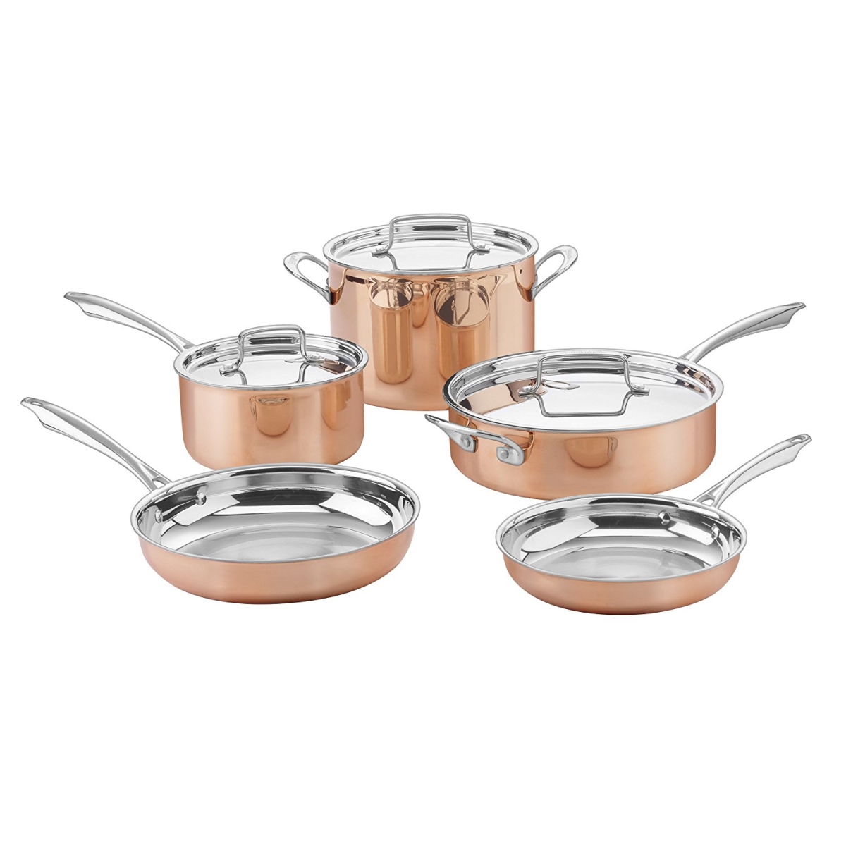 Conair-cuisinart Ctpp-8 Copper Tri-ply Cookware Set, 8 Pieces
