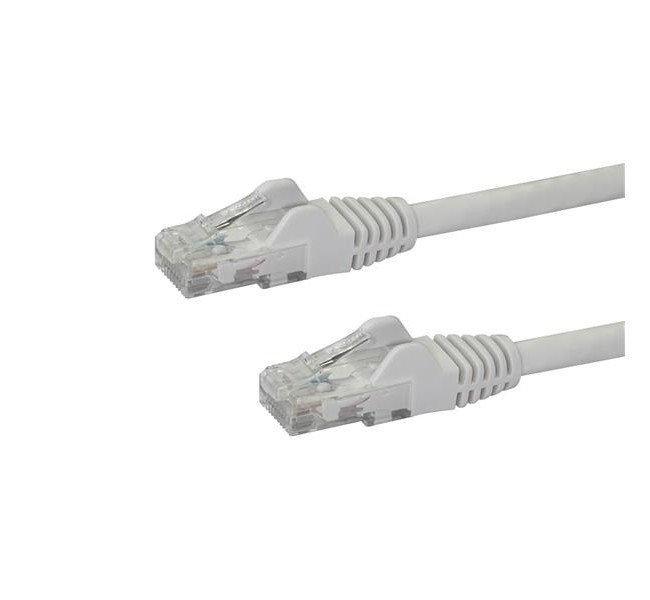 6 in. Cat6 Ethernet Patch Cable with Snagless, White