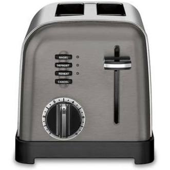 Conair Cuisinart Cpt-160bks 2-slice Stainless Steel Toaster In Black Stainless