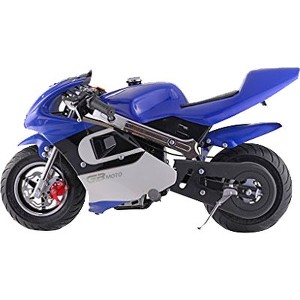 Bike-bog02-blue 40cc 4-stroke Gas Power Mini Pocket Motorcycle Ride-on Bike, Blue