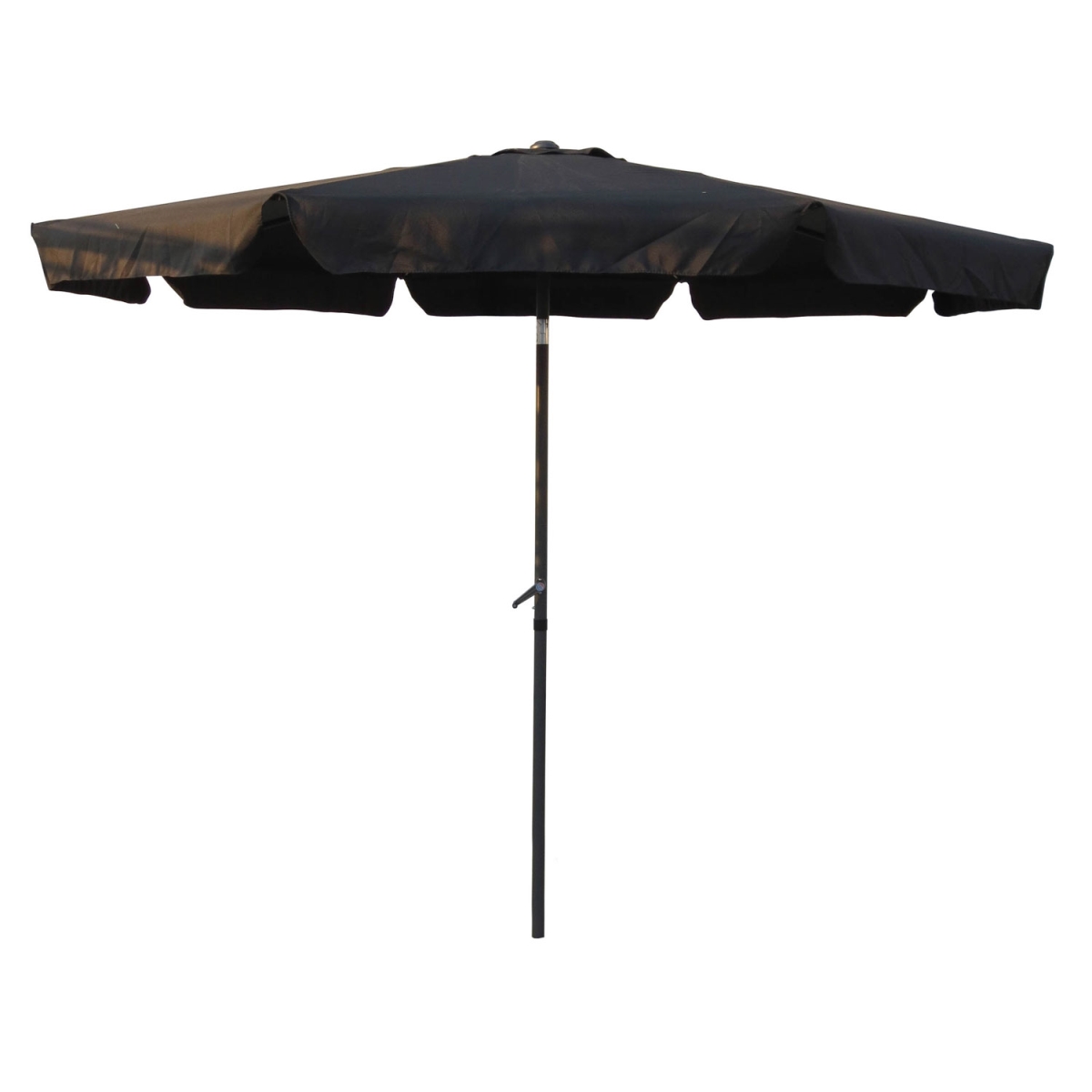 Yf-1104-3m-bk 10 Ft. Outdoor Aluminum Umbrella With Flaps, Black