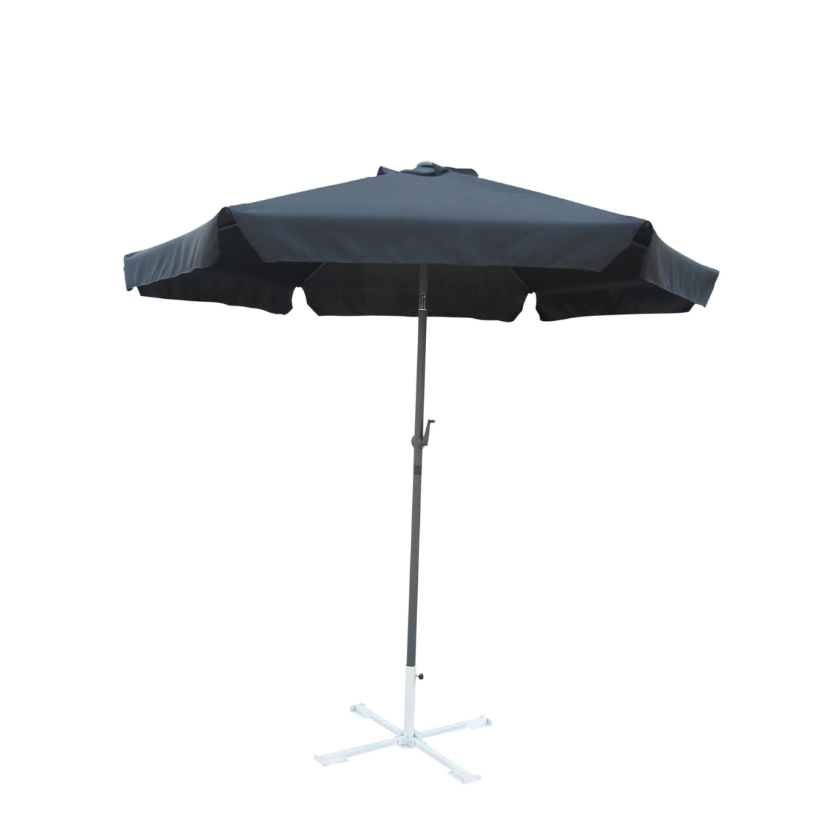 60403-bk 8 Ft. Outdoor Aluminum Umbrella, Black