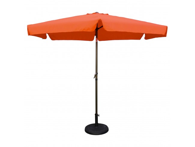 Yf-1104-2.7m-td 9 Ft. Outdoor Aluminum Umbrella With Flaps, Tangerine Dream & Bronze