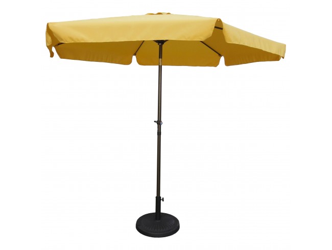 Yf-1104-2.7m-ly 9 Ft. Outdoor Aluminum Umbrella With Flaps, Lemon Yellow & Bronze