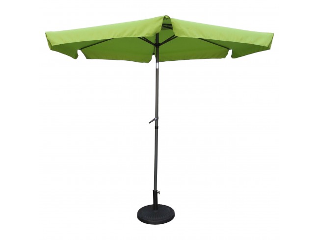 Yf-1104-2.7m-gg 9 Ft. Outdoor Aluminum Umbrella With Flaps, Grass Green & Dark Grey