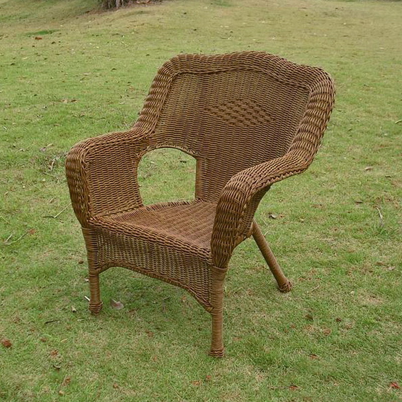 3180-2ch-mo Camelback Resin Wicker Patio Chair, Mocha - Set Of 2