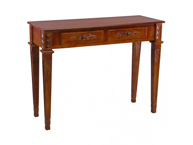 Zm-3813-st Windsor 2 Drawer Rectangular Console Table, Stain