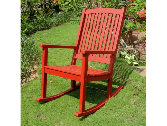 Acacia Rocking Chair, Barn Red - Large
