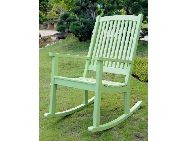 Acacia Rocking Chair, Mint Green - Large