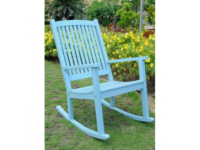 Acacia Rocking Chair, Sky Blue - Large