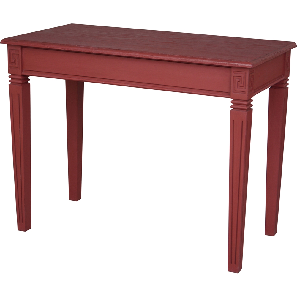 Ps-are-02-ar Ashbury Arte Oak Veneer Writing Desk, Antique Red