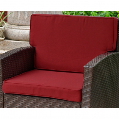 Cs-4141-s2-mt Valencia Corded Replacement Cushions Only For Valencia Chair, Merlot - Set Of 2