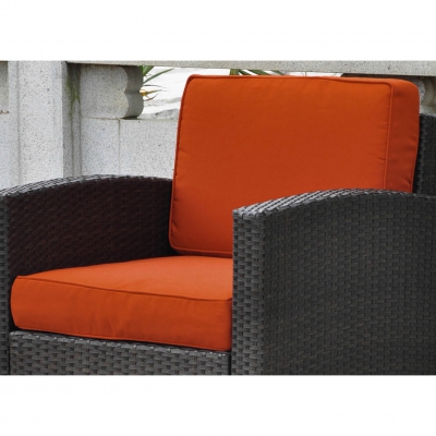 Cs-4250-s2-sp Barcelona Corded Replacement Cushions Only For Barcelona Chair, Spice - Set Of 2