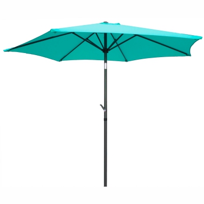 Yf-1104-2.5m-ab 8 Ft.outdoor Aluminum Umbrella, Aqua Blue