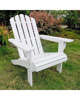 Tt-dc-024-ac-awt Royal Fiji Acacia Adirondack Chair, Antique White