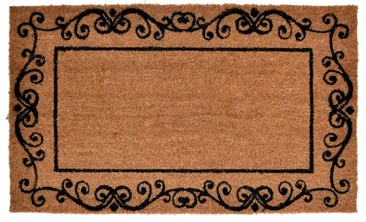 Imports Decor 557PVC PVC Backed Coir Doormat - Decorative Border