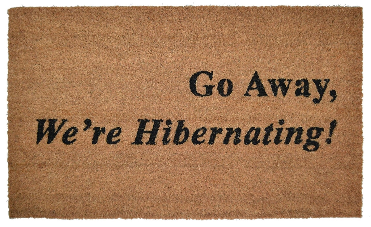 Imports Decor 559PVC PVC Backed Coir Doormat Hibernating