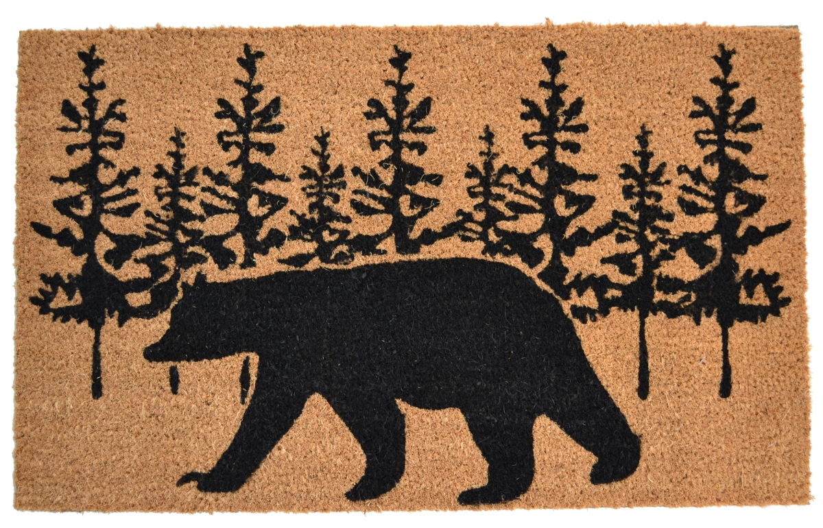 Imports Decor 574PVC Rectangular Bear Silhouette Doormat