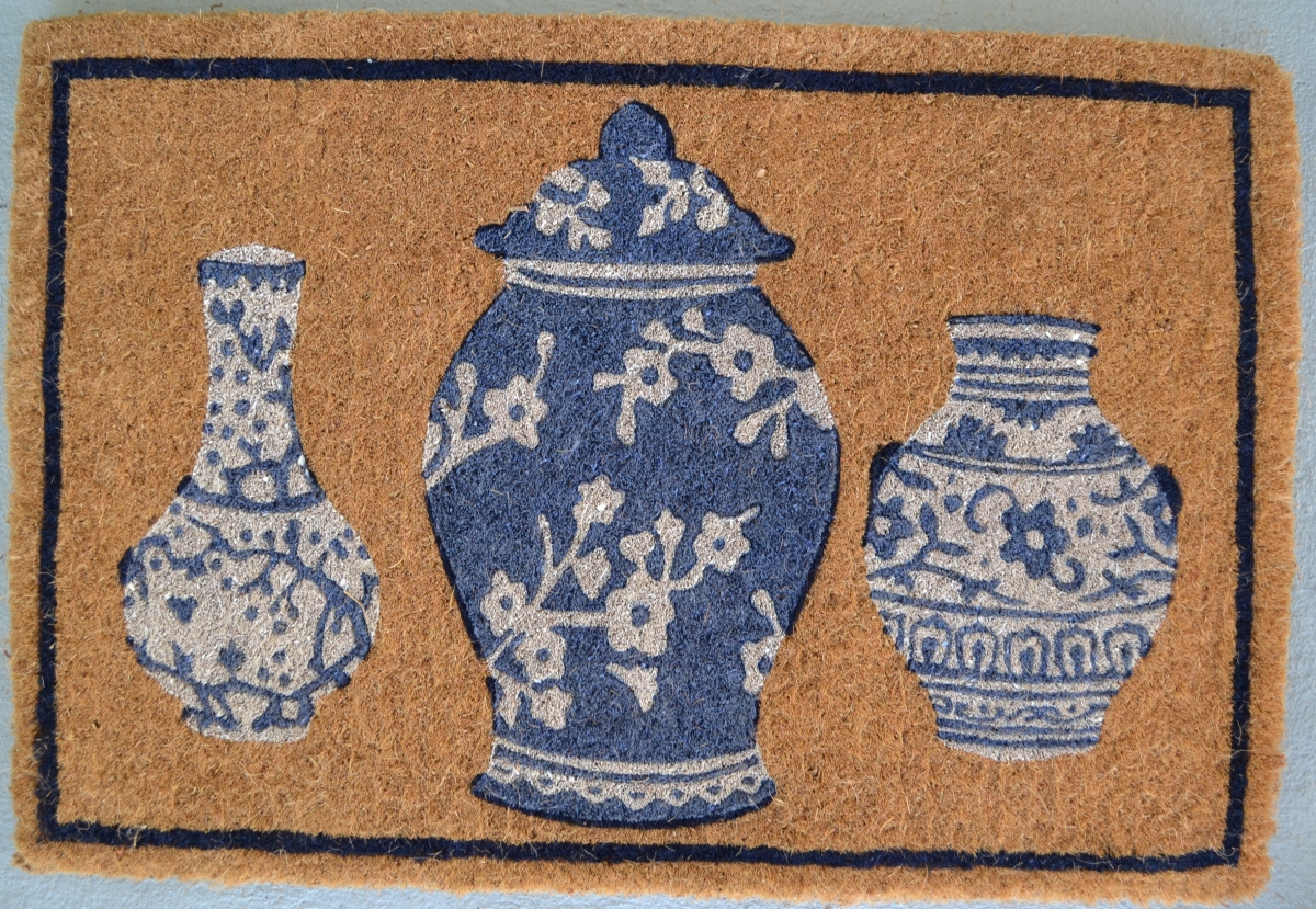 Imports Decor 668TCM Ginger Jar Coir Hand Woven Printed Door Mats