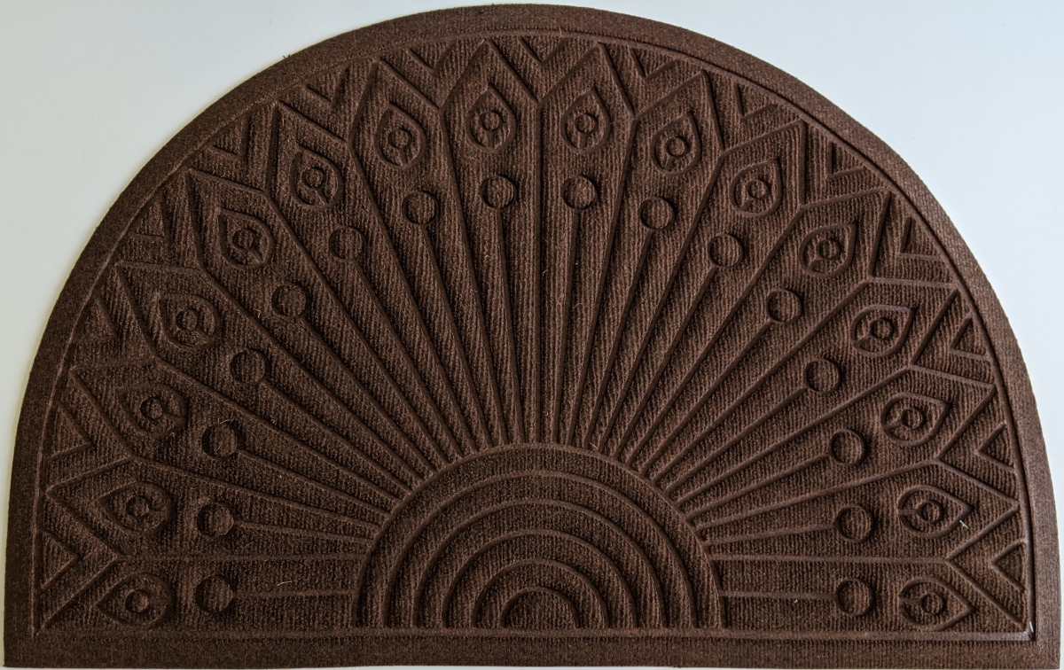Imports Decor 871SMT Outdoor & Indoor Polypropylene & Rubber Crown Door Mat, Brown