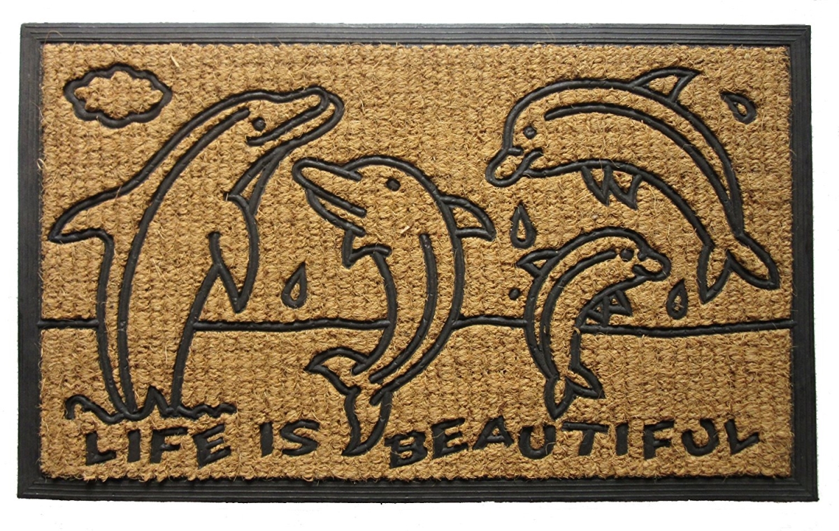 Imports Decor 411SK-8 Dolphin Family Door Mat