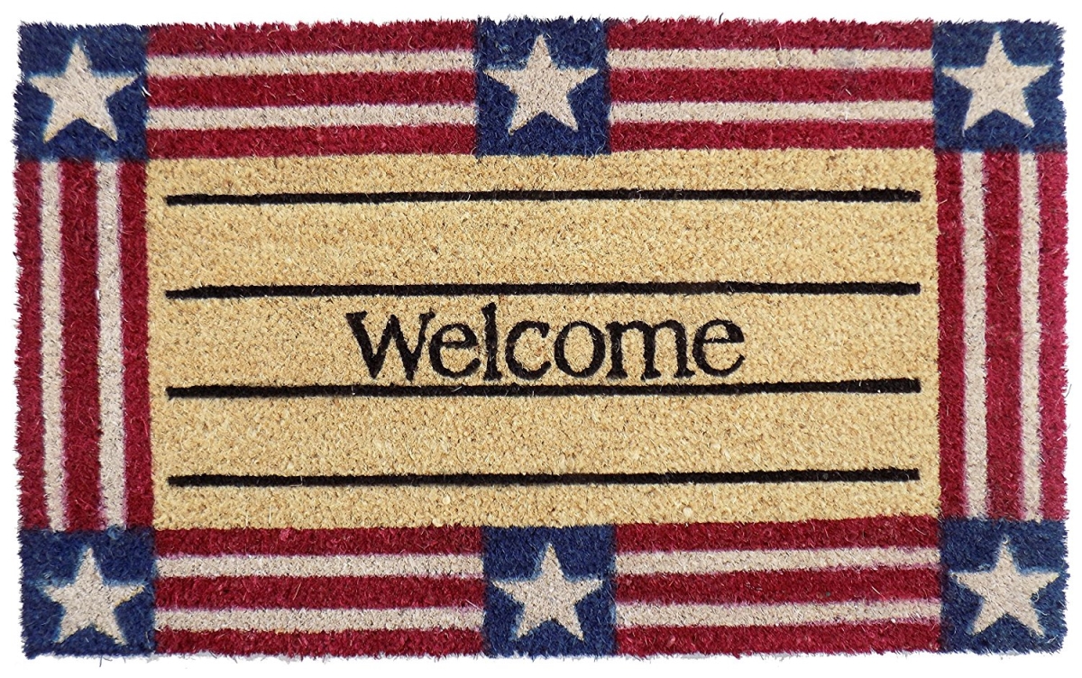 Imports Decor 534pvc Welcome Stars And Stripes Door Mat
