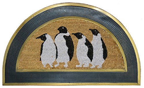 Imports Decor  Penguins Half Round Door Mat