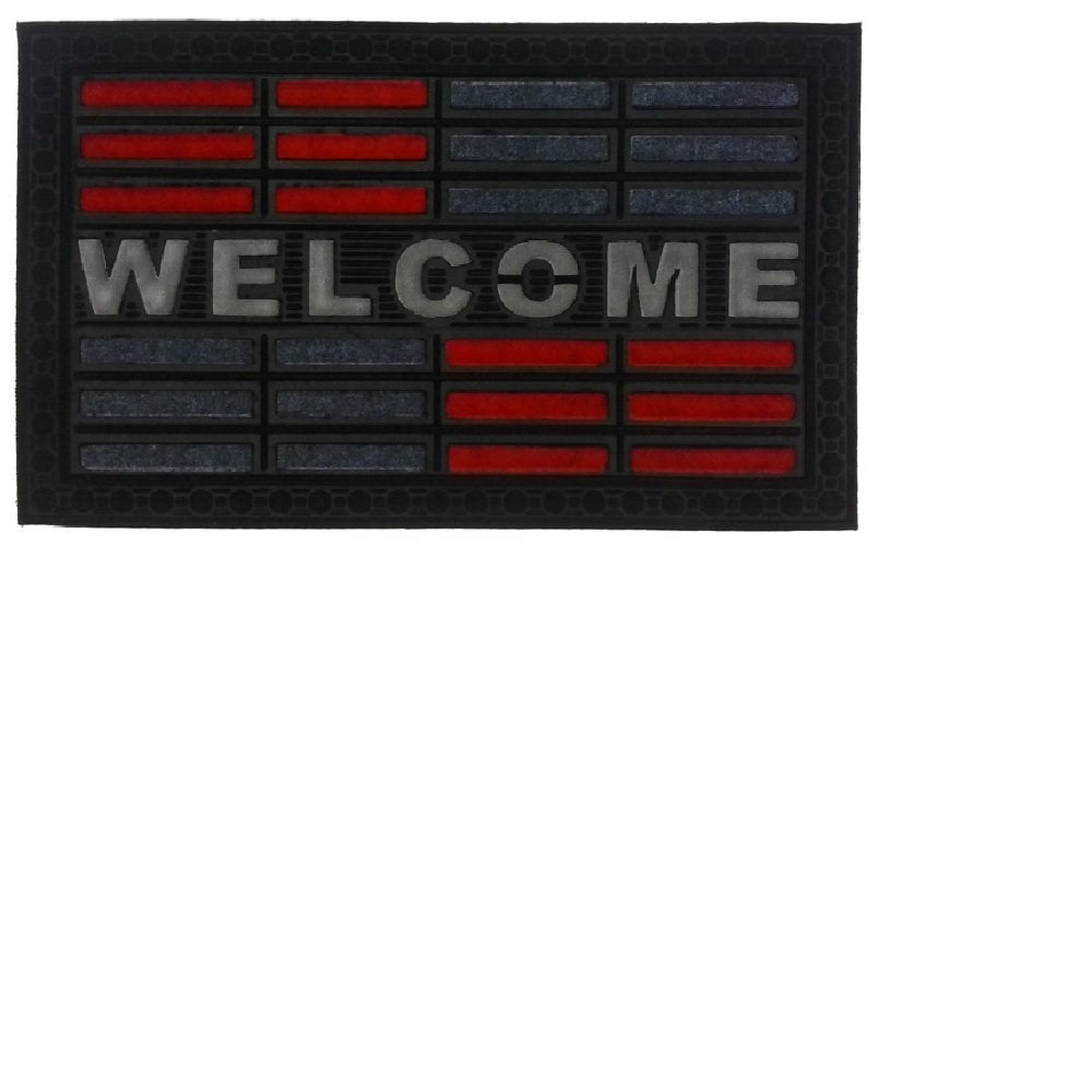 Imports Decor 906rbpp Red Welcome Door Mat