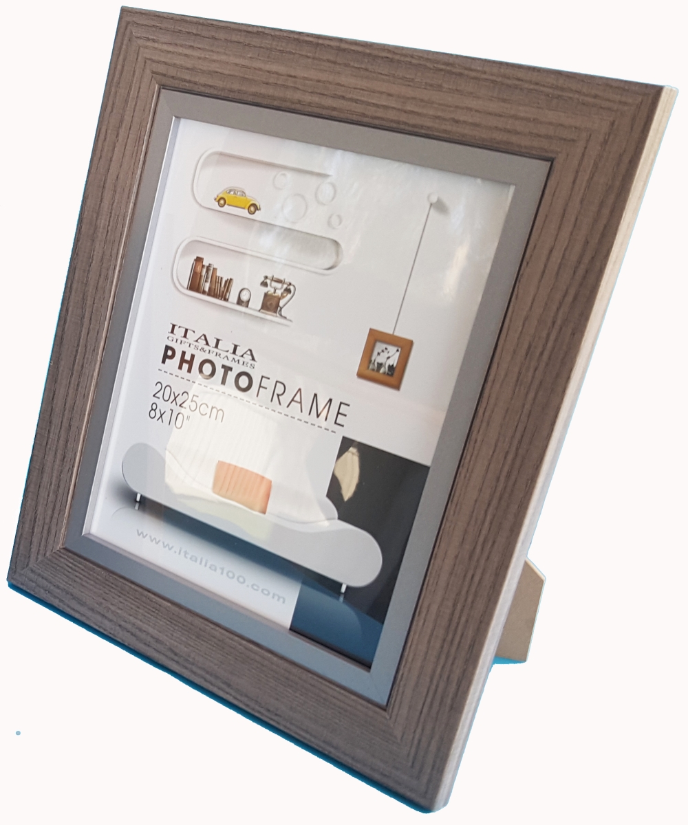 46232 4 X 6 In. & 40 Mm 2 Tone Photo Frame, Dark Brown - Small - Pack Of 3