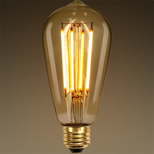 Filament Dimmable Amber Led Light Bulb, Warm White