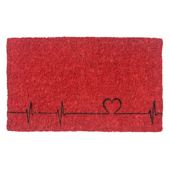2168s Heartbeats Handwoven Coconut Fiber Doormat