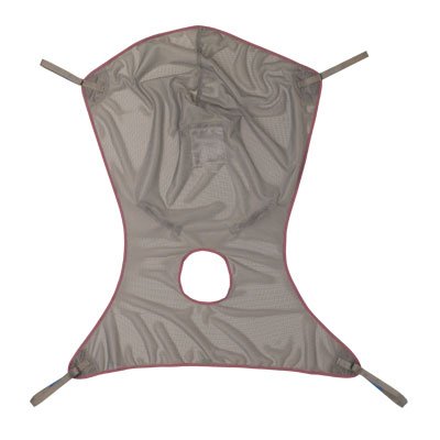 Invacare 2451098 Comfort Net Sling With Commode, Gray With Purple Binding - Medium