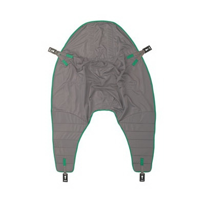 Cradle Poly Sling, Gray With Green Binding - Large