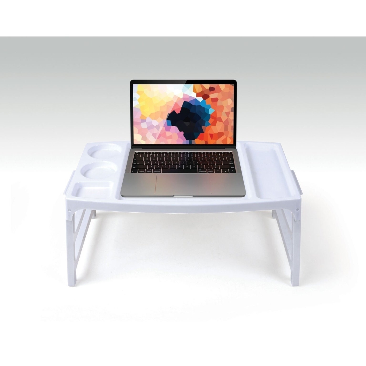 07757 Foldable Laptop - Breakfast Table, Grey & Purple