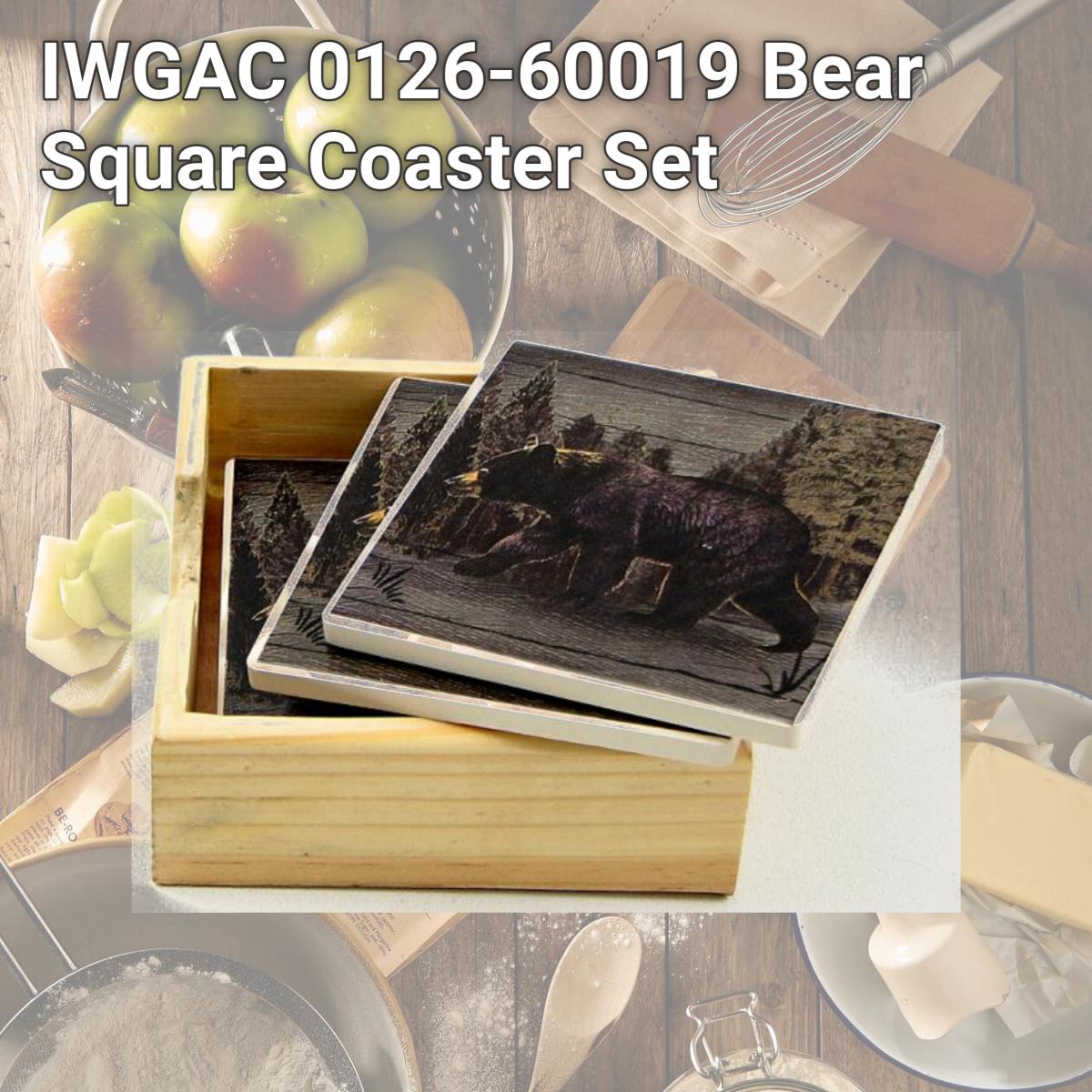 Picture of IWGAC 0126-60019 Bear Square Coaster Set